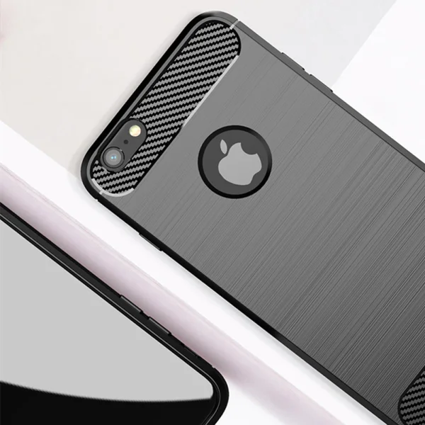 Силиконов Калъф Carbon за iPhone 8 / 7 / iPhone SE 2020, Черен 2