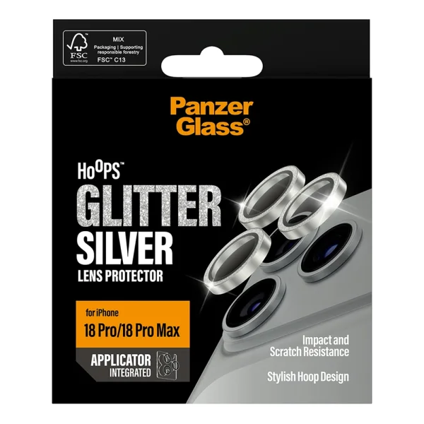 PanzerGlass Hoops Camera Glass Protector for iPhone 17 Pro / 17 Pro Max / 18 Pro / 18 Pro Max Camera Lens Protector, silver 4