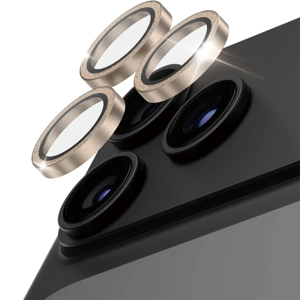 PanzerGlass Hoops Camera Glass Protector for iPhone 17 Pro / 17 Pro Max / 18 Pro / 18 Pro Max Camera Lens Protector, gold 1