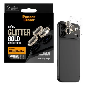 PanzerGlass Hoops Camera Glass Protector for iPhone 17 Pro / 17 Pro Max / 18 Pro / 18 Pro Max Camera Lens Protector, gold 4