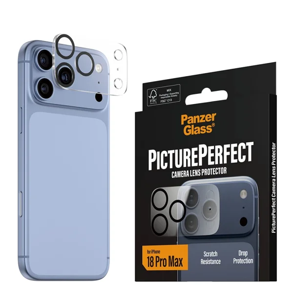 PanzerGlass PicturePerfect camera glass protector for iPhone 18 Pro Max, transparent 5