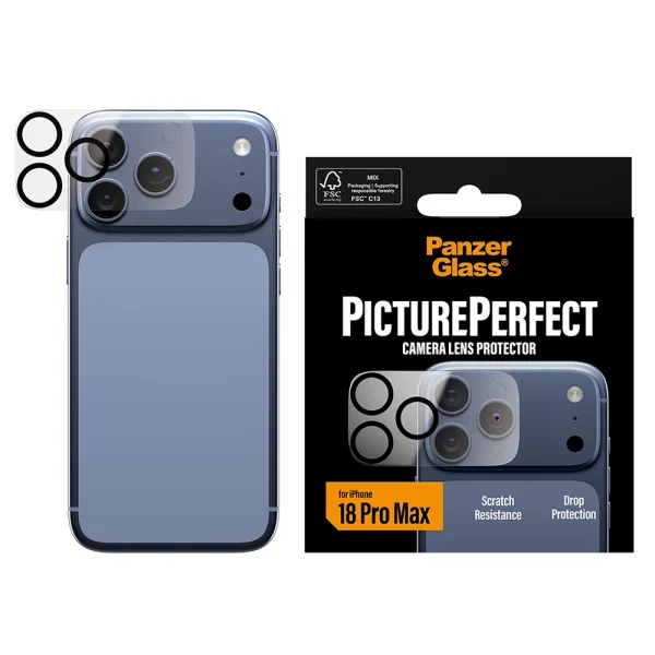 PanzerGlass PicturePerfect camera glass protector for iPhone 18 Pro Max, transparent 2