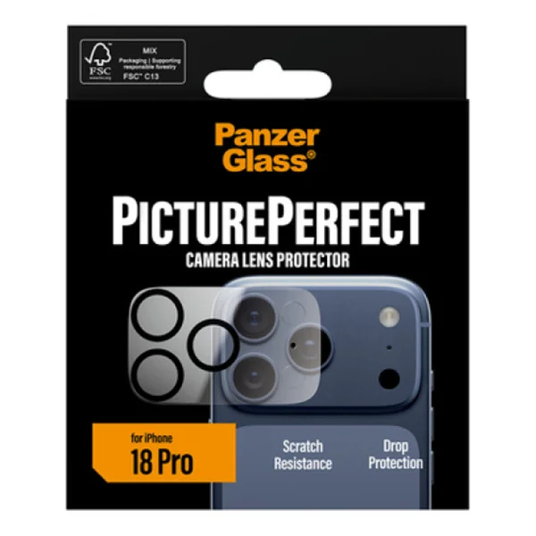 PanzerGlass PicturePerfect camera glass protector for iPhone 18 Pro, transparent 5