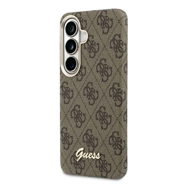 Гръб GUESS PU 4G Script Metal Logo Magnetic Case for Samsung Galaxy S26 - Brown 2