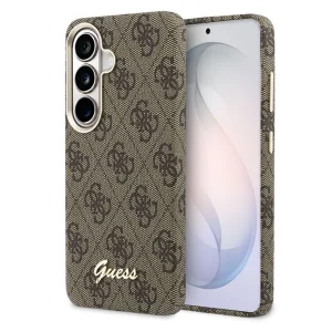 Гръб GUESS PU 4G Script Metal Logo Magnetic Case for Samsung Galaxy S26 - Brown
