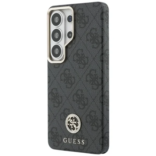Гръб Guess PU Leather 4G Strass Logo Gold Frame Magnetic Case for Samsung Galaxy S26 Ultra - Black 3