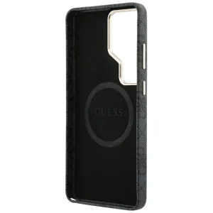 Гръб Guess PU Leather 4G Strass Logo Gold Frame Magnetic Case for Samsung Galaxy S26 Ultra - Black 6