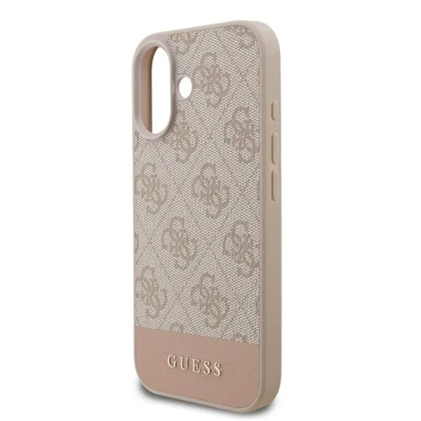 Гръб Guess PU 4G Stripe Case for iPhone 17 - Pink 5