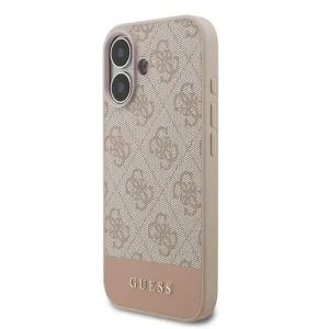 Гръб Guess PU 4G Stripe Case for iPhone 17 - Pink 2