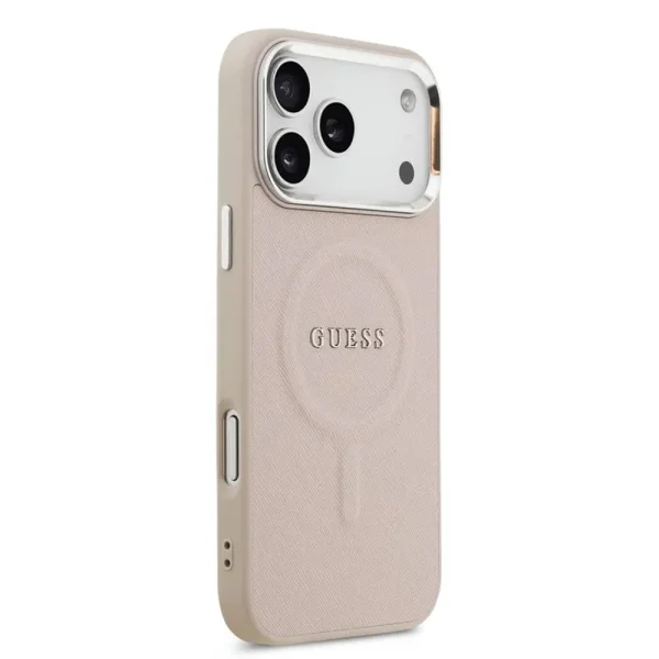 Калъф Guess PU Saffiano, съвместим с Magsafe Case за iPhone 18 Pro, розов 4