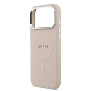 Калъф Guess PU Saffiano, съвместим с Magsafe Case за iPhone 18 Pro, розов 5