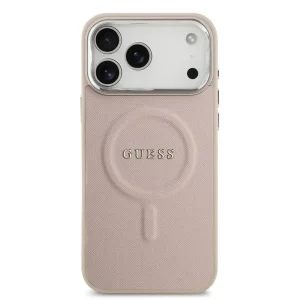 Калъф Guess PU Saffiano, съвместим с Magsafe Case за iPhone 18 Pro, розов 3