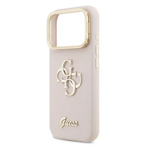 Гръб Guess PU Grained 4G Logo Stand Camera Frame Case for iPhone 17 Pro - Pink 5