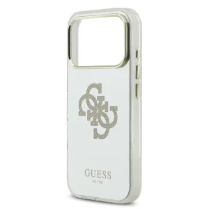 Калъф Guess PC/TPU Mirror 4G Glitter Logo, съвместим с Magsafe Case за iPhone 18 Pro, златен 5