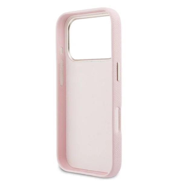 Калъф Guess PU Grained 4G Resin Metal Logo Case за iPhone 18 Pro, розов 6