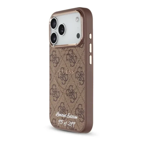 Калъф Guess PU 4G, съвместим с Magsafe Strap Limited Edition of 299 Case за iPhone 18 Pro, кафяв 2