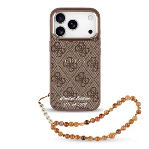 Калъф Guess PU 4G, съвместим с Magsafe Strap Limited Edition of 299 Case за iPhone 18 Pro, кафяв