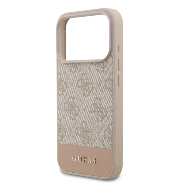 Калъф Guess PU 4G Stripe Case за iPhone 18 Pro, розов 5