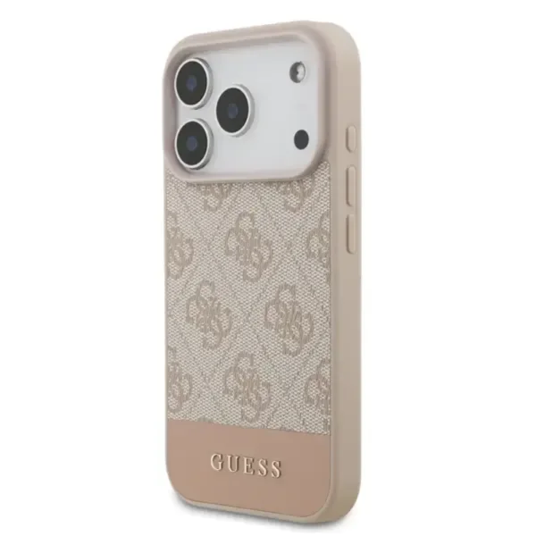 Калъф Guess PU 4G Stripe Case за iPhone 18 Pro, розов 2