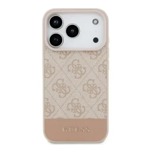Калъф Guess PU 4G Stripe Case за iPhone 18 Pro, розов 3