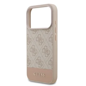 Калъф Guess PU 4G Stripe Case за iPhone 18 Pro, розов 5