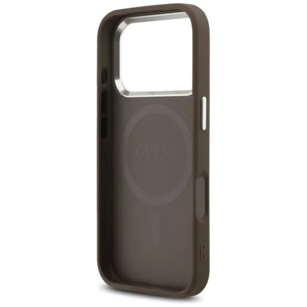 Калъф Guess 4G, съвместим с Magsafe Case за iPhone 18 Pro, кафяв 4