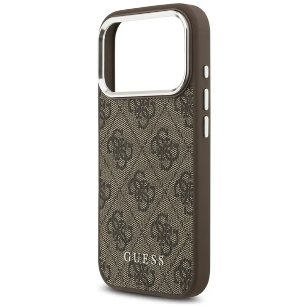 Калъф Guess 4G, съвместим с Magsafe Case за iPhone 18 Pro, кафяв 5