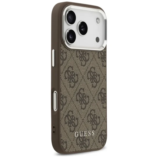 Калъф Guess 4G, съвместим с Magsafe Case за iPhone 18 Pro, кафяв 3