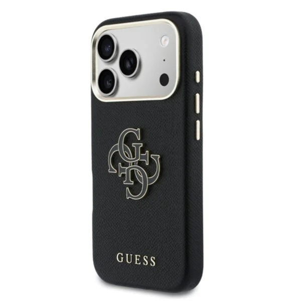 Калъф Guess PU Grained 4G Resin Metal Logo Case за iPhone 18 Pro, черен 3