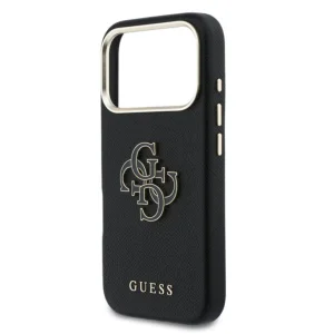 Калъф Guess PU Grained 4G Resin Metal Logo Case за iPhone 18 Pro, черен 5