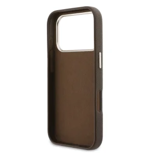Калъф Guess PU Grained 4G Resin Metal Logo Case за iPhone 18 Pro Max, кафяв 6