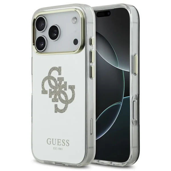 Гръб Guess PC/TPU Mirror 4G Glitter Logo MagSafe Case for iPhone 17 Pro Max - Gold 1