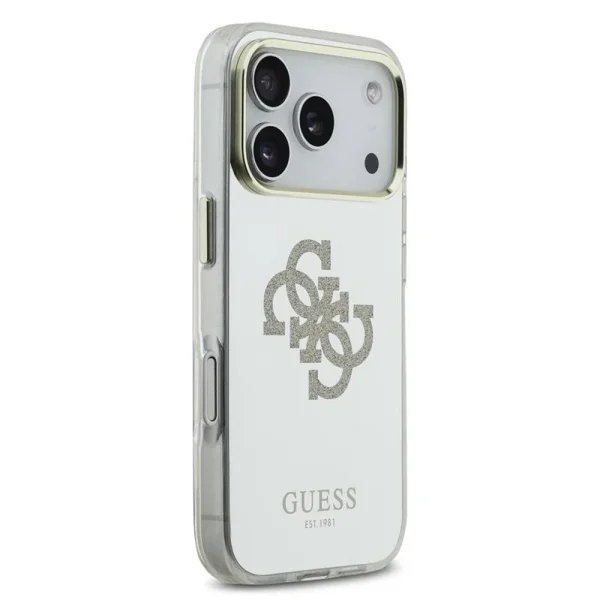 Гръб Guess PC/TPU Mirror 4G Glitter Logo MagSafe Case for iPhone 17 Pro Max - Gold 4