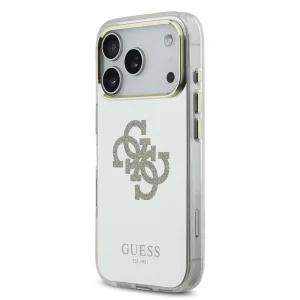 Гръб Guess PC/TPU Mirror 4G Glitter Logo MagSafe Case for iPhone 17 Pro Max - Gold 2