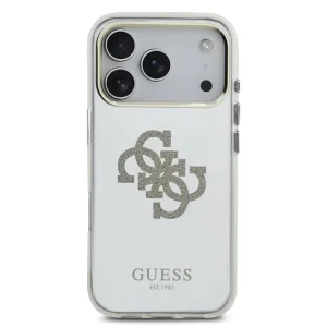 Гръб Guess PC/TPU Mirror 4G Glitter Logo MagSafe Case for iPhone 17 Pro Max - Gold 3