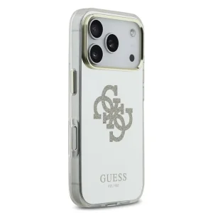 Гръб Guess PC/TPU Mirror 4G Glitter Logo MagSafe Case for iPhone 17 Pro Max - Gold 4