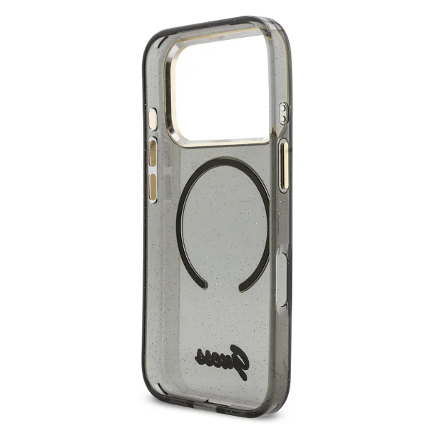 Калъф Guess IML Glitter Script Strap, съвместим с Magsafe Case за iPhone 18 Pro Max, черен 5