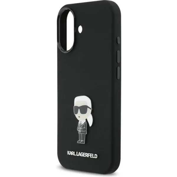 Гръб Karl Lagerfeld Liquid Silicone Metal Ikonik Case for iPhone 17 - Black 5