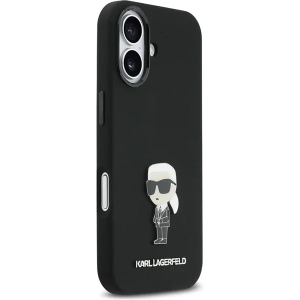 Гръб Karl Lagerfeld Liquid Silicone Metal Ikonik Case for iPhone 17 - Black 4