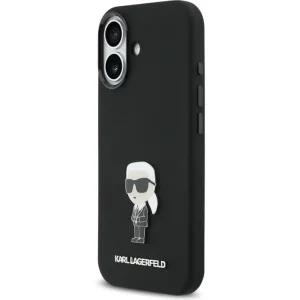 Гръб Karl Lagerfeld Liquid Silicone Metal Ikonik Case for iPhone 17 - Black 2