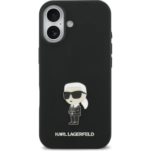 Гръб Karl Lagerfeld Liquid Silicone Metal Ikonik Case for iPhone 17 - Black 3
