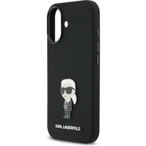 Гръб Karl Lagerfeld Liquid Silicone Metal Ikonik Case for iPhone 17 - Black 5