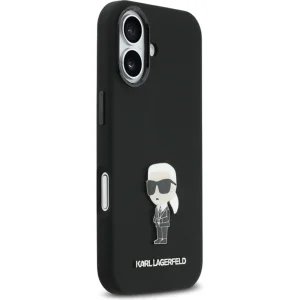 Гръб Karl Lagerfeld Liquid Silicone Metal Ikonik Case for iPhone 17 - Black 4