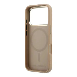 Калъф Karl Lagerfeld PU Perforated Gold Dots, съвместим с Magsafe Case за iPhone 18 Pro, бежов 6