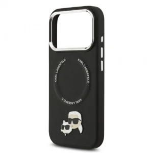 Калъф Karl Lagerfeld PU Heads Pins, съвместим с Magsafe Case за iPhone 18 Pro, черен 6