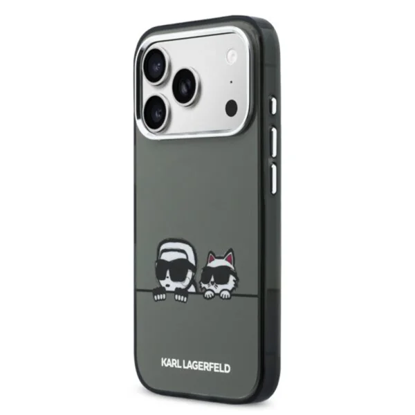 Калъф Karl Lagerfeld IML Heads Logo, съвместим с MagSafe Case за iPhone 18 Pro Max, черен 2