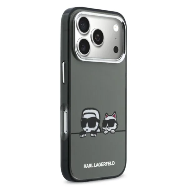 Калъф Karl Lagerfeld IML Heads Logo, съвместим с MagSafe Case за iPhone 18 Pro Max, черен 4