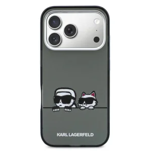 Калъф Karl Lagerfeld IML Heads Logo, съвместим с MagSafe Case за iPhone 18 Pro Max, черен 3