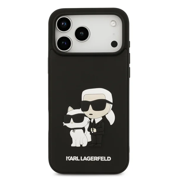 Калъф Karl Lagerfeld 3D Rubber Karl and Choupette Case за iPhone 18 Pro Max, черен 5
