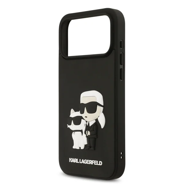 Калъф Karl Lagerfeld 3D Rubber Karl and Choupette Case за iPhone 18 Pro Max, черен 1